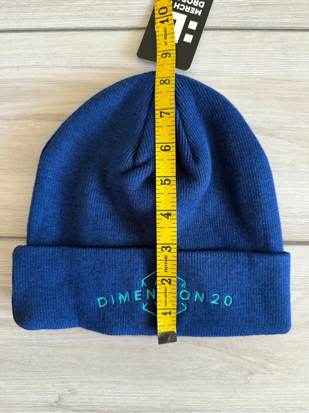 Dropout Dimension 20 Logo Beanie Blue OS NWT IN PACKAGE